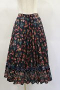 Jane Marple Dans Le Salon / Flowers of Jouy double accordion skirt  ネイビー H-25-01-20-1039-JM-SK-KB-ZH