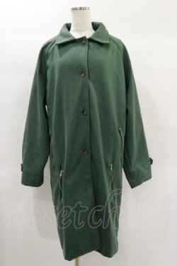 画像1: NieR Clothing / ジェンダーレス4POCKET LONG COAT  グリーン H-25-01-20-2023-PU-CO-KB-ZH