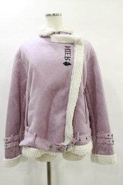 画像3: NieR Clothing / 防寒2WAYボアムートンコート  くすみピンク H-25-01-20-2025-PU-CO-KB-ZH