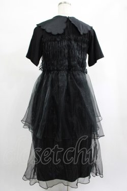 画像3: Candy Stripper / SHEER SHIRRING DRESS 2 ブラック×ブラック H-25-01-21-1028-PU-OP-KB-ZH