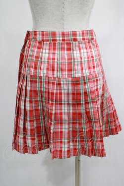 画像3: Candy Stripper / CHECK PLEATS MINI SKIRT S レッド H-25-01-21-1041-PU-SK-KB-ZH