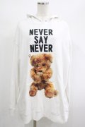 MILKBOY / NEVER SAY NEVER HOODIE  白 H-25-01-21-1071-MB-TO-KB-ZH