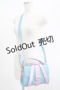 Candy Stripper / MY LITTLE CANDY RIBBON LAME HAND BAG  BLUE LAME×LAVENDER LAME H-25-01-21-1077-PU-BG-KB-ZH