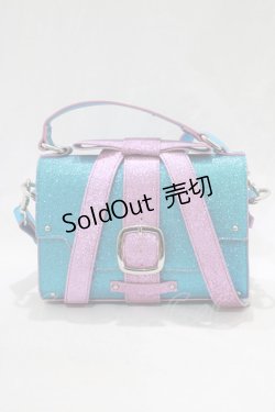 画像2: Candy Stripper / MY LITTLE CANDY RIBBON LAME HAND BAG  BLUE LAME×LAVENDER LAME H-25-01-21-1077-PU-BG-KB-ZH