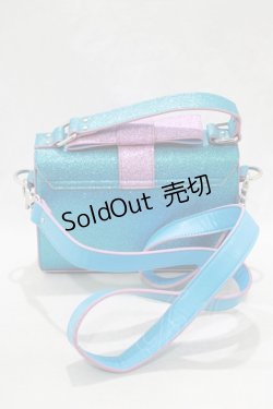 画像3: Candy Stripper / MY LITTLE CANDY RIBBON LAME HAND BAG  BLUE LAME×LAVENDER LAME H-25-01-21-1077-PU-BG-KB-ZH