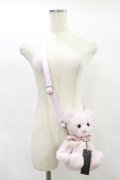 Candy Stripper / TEDDY BEAR SHOULDER BAG  PINK H-25-01-21-035-PU-BG-KB-ZH