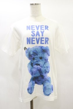 画像1: MILKBOY / NEVER SAY NEVER TEE S ホワイト×ブルー H-25-01-21-064-MB-TO-KB-ZT089