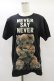 画像1: MILKBOY / NEVER SAY NEVER TEE S ブラック H-25-01-21-065-MB-TO-KB-ZT089 (1)