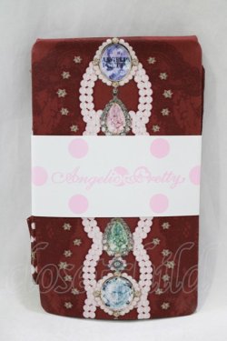 画像1: Angelic Pretty / Dreamy Jewelタイツ  ワイン H-25-01-24-050-AP-ZA-NS-ZH