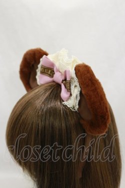 画像2: Angelic Pretty / Bear’s Chocolaterieカフェカチューシャ  ブラウン/ピンク H-25-01-25-007-AP-AC-NS-ZH