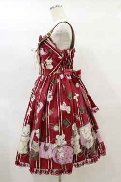 画像3: Angelic Pretty / Travelくまちゃんベルトジャンパースカート Free ワイン H-25-01-25-085-AP-OP-NS-ZH