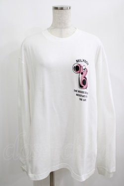 画像1: MILKBOY / B LONG SLEEVE TEE  ホワイト H-25-01-26-048-MB-TO-KB-ZH