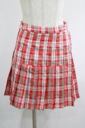 Candy Stripper / CHECK PLEATS MINI SKIRT S  H-25-01-26-022-PU-SK-KB-ZH