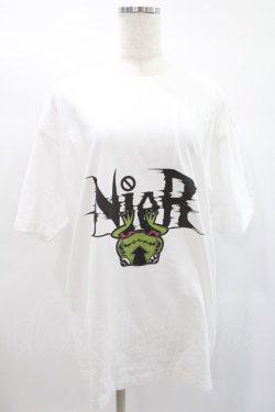 画像1: NieR Clothing / プリント半袖CUTSEW XL 白 H-25-01-28-1007-PU-TO-KB-ZH