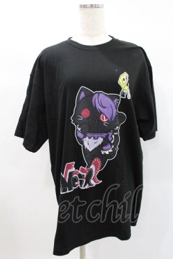 画像1: NieR Clothing / プリント半袖CUTSEW XL 黒 H-25-01-28-1008-PU-TO-KB-ZH