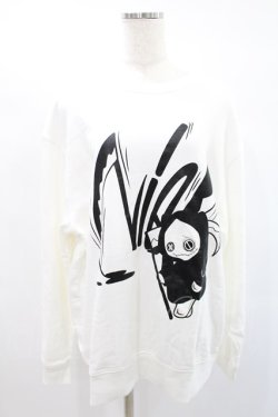 画像1: NieR Clothing / プリントSWEAT  2XL 白 H-25-01-28-1011-PU-TO-KB-ZH