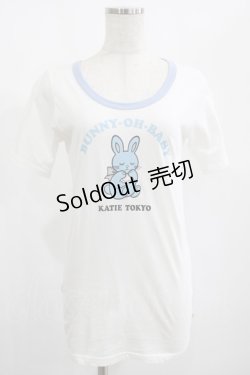 画像1: Katie / BUNNY-OH-BABY ringer tee   H-25-01-30-028-LO-TO-KB-ZH