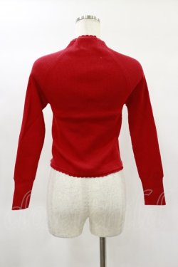 画像2: Katie / FRENCH TOUCH scallop short cardigan  RED H-25-02-02-011-LO-TO-KB-ZH