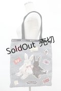 PINK HOUSE / LeSportsac × PINK HOUSE PH Gingham Check Rabbits LARGE EMERALD TOTE  ブラック H-25-02-09-1011-LO-BG-NS-ZH