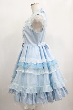 画像2: Angelic Pretty / Candyストライプリボンワンピース Free サックス H-25-02-09-001-AP-OP-NS-ZH