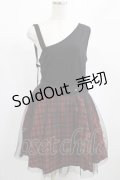 PUNK RAVE / MIA DRESS M ブラック×レッド H-25-02-12-004-PU-OP-KB-ZY