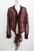 PUNK RAVE / RED TARTAN REBEL SHIRT L-2XL レッド H-25-02-12-044-PU-BL-KB-OS