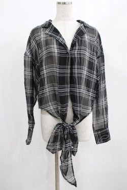 画像1: PUNK RAVE / WHITE TARTAN REBEL SHIRT XS-M ホワイト H-25-02-12-045-PU-BL-KB-OS