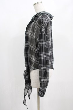 画像2: PUNK RAVE / WHITE TARTAN REBEL SHIRT XS-M ホワイト H-25-02-12-045-PU-BL-KB-OS