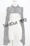 DARK IN LOVE / Gothic bell sleeves cold shoulder lace cape XXL ブラック H-25-02-12-054-PU-TO-KB-ZH