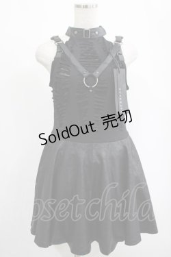 画像1: PUNK RAVE /ACK WIDOW DRESS M-L ブラック H-25-02-12-003-PU-OP-KB-ZH