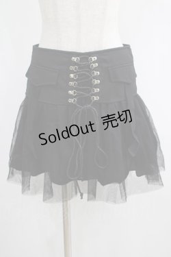 画像1: PUNK RAVE / Noah Skirt S ブラック H-25-02-12-026-PU-SK-KB-ZH