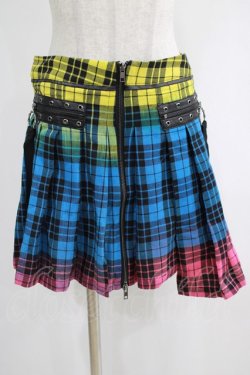 画像1: PUNK RAVE / COLOUR PUNK SKIRT M ミックスカラー H-25-02-12-028-PU-SK-KB-ZI