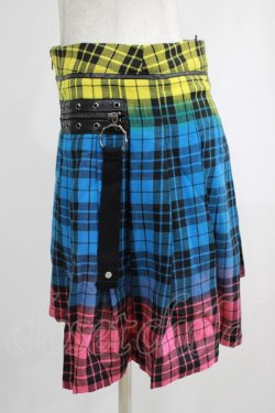 画像2: PUNK RAVE / COLOUR PUNK SKIRT M ミックスカラー H-25-02-12-028-PU-SK-KB-ZI