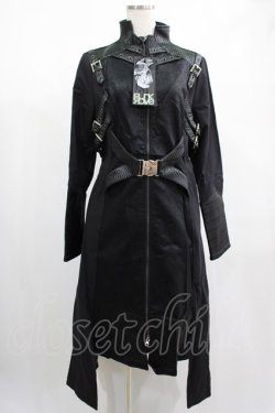 画像1: PUNK RAVE / Vluturia coat L ブラック H-25-02-13-001-PU-CO-KB-ZT-C006