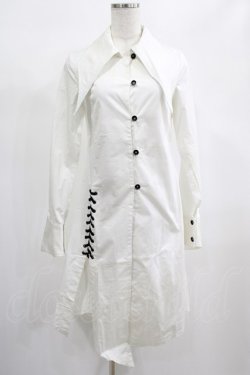 画像1: PUNK RAVE / Vampire bat white shit-dress XS ホワイト H-25-02-13-040-PU-OP-KB-ZS