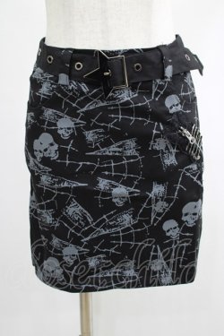 画像1: PUNK RAVE /ULLS SKIRT XS 黒 H-25-02-13-030-PU-SK-KB-ZY