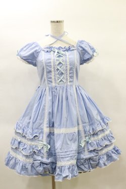 画像1: Angelic Pretty / はしごレースワンピース Free サックス H-25-02-14-078-AP-OP-NS-ZH