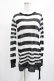 画像1: PUNK RAVE / Insanity striped sweater Free ホワイト H-25-02-14-1023-PU-TO-KB-ZY (1)