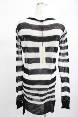 画像2: PUNK RAVE / Insanity striped sweater Free ホワイト H-25-02-14-1024-PU-TO-KB-ZI