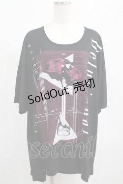 画像1: SEX POT ReVeNGe / プリントBIG Tシャツ  黒 H-25-02-15-035-SP-TO-KB-ZT