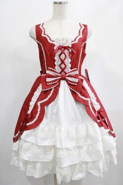 画像1: Angelic Pretty / スカラップレースドールジャンパースカート Free レッド H-25-02-19-004-AP-OP-NS-ZH