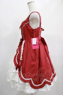 画像2: Angelic Pretty / スカラップレースドールジャンパースカート Free レッド H-25-02-19-004-AP-OP-NS-ZH