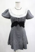 DARK IN LOVE / Black white strip lolita dress S 黒×グレー H-25-02-19-2006-PU-OP-KB-ZH