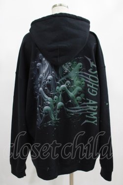 画像3: MILKBOY / GHOST HOODIE XL ブラック×グリーン H-25-02-20-050-MB-TO-KB-ZH