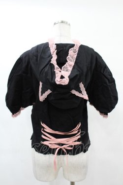 画像2: DARK IN LOVE / Alternative fashion cat haunt zipper top XL ブラック H-25-02-21-1050-PU-TO-KB-ZH