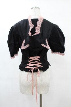 画像2: DARK IN LOVE / Alternative fashion cat haunt zipper top L ブラック H-25-02-21-1051-PU-TO-KB-ZH