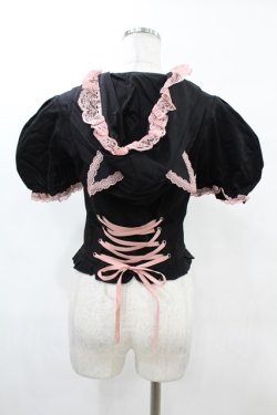 画像2: DARK IN LOVE / Alternative fashion cat haunt zipper top S ブラック H-25-02-21-1053-PU-TO-KB-ZH