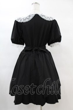 画像2: DARK IN LOVE / Alice in Wonderland contrast collar dress L ブラック H-25-02-21-1006-PU-OP-KB-ZH