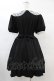 画像2: DARK IN LOVE / Alice in Wonderland contrast collar dress L ブラック H-25-02-21-1006-PU-OP-KB-ZH (2)