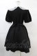 画像2: DARK IN LOVE / Alice in Wonderland contrast collar dress L ブラック H-25-02-21-1007-PU-OP-KB-ZH (2)